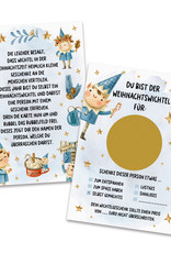 5 x Rubbelkarten Wichteln Weihnachten Wichtelgeschenk Wichtelspiel