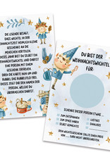 5 x Rubbelkarten Wichteln Weihnachten Wichtelgeschenk Wichtelspiel