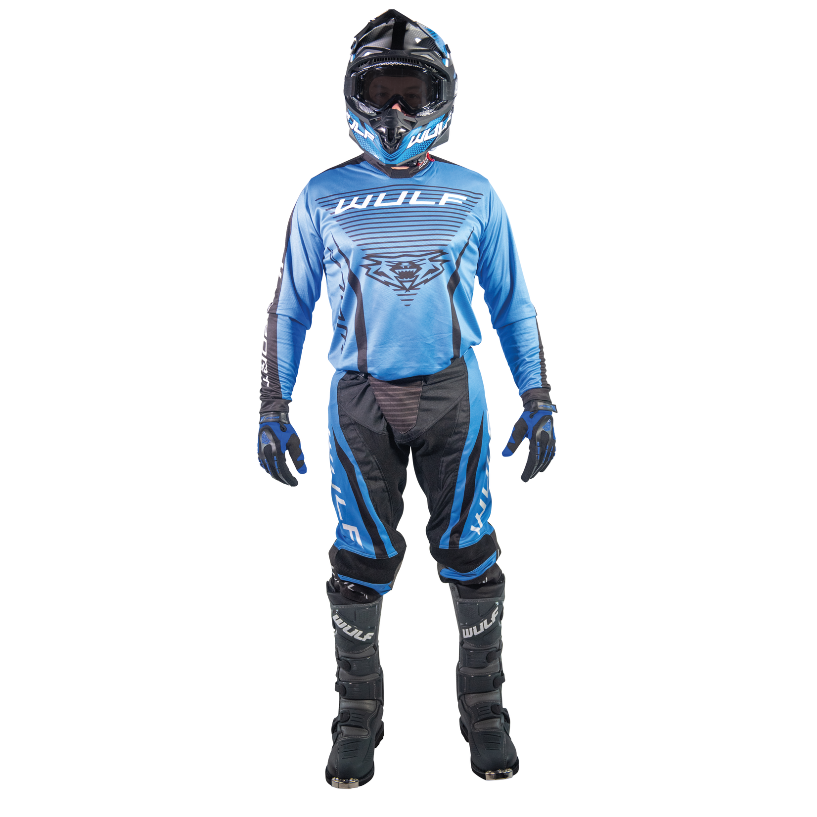 WULFSPORT Wulfsport Linear MX shirt Blauw