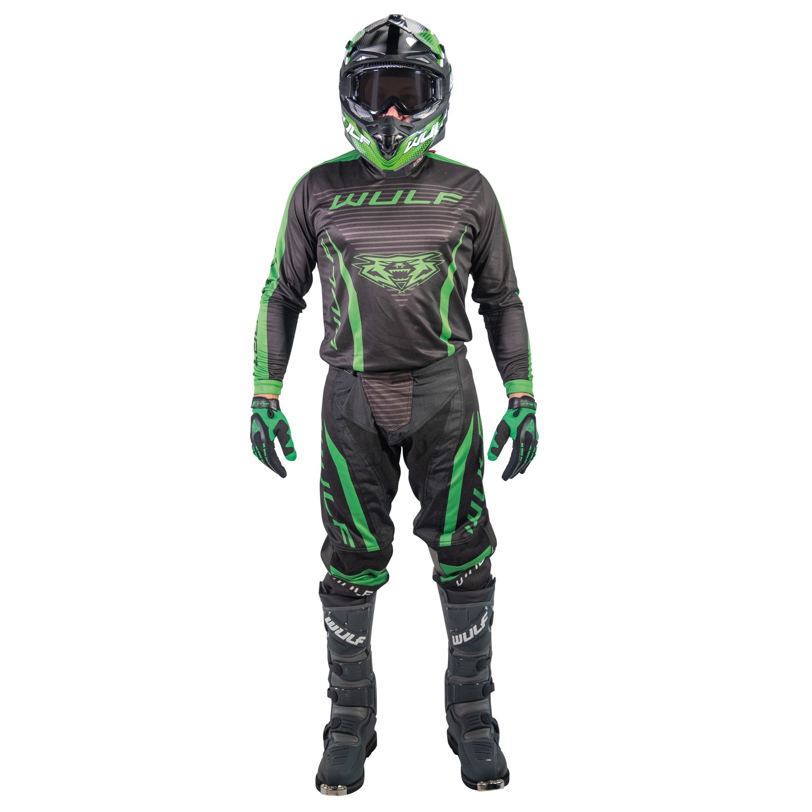 WULFSPORT Wulfsport Linear MX Shirt Groen