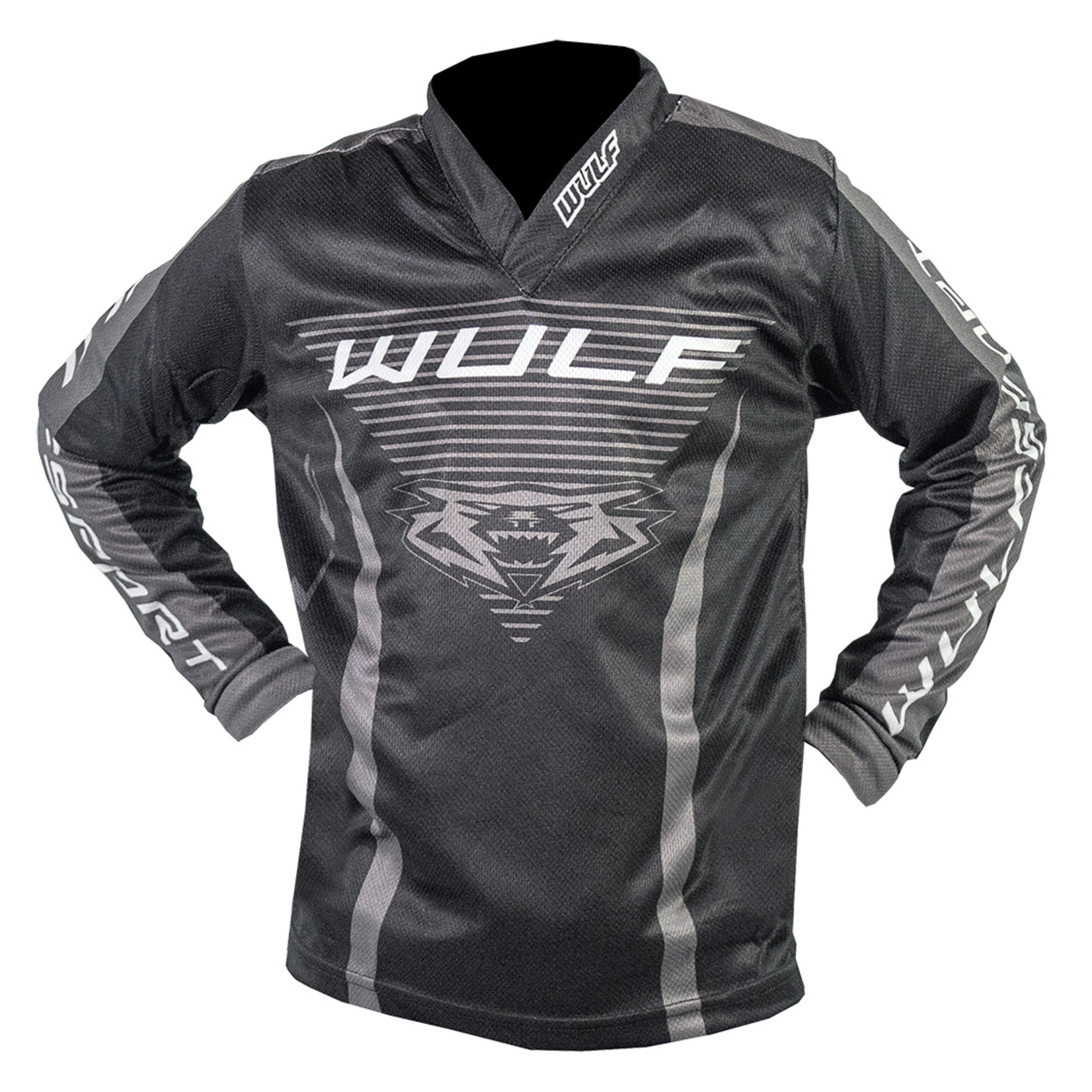 WULFSPORT Wulfsport Linear MX Shirt Jeugd Grijs