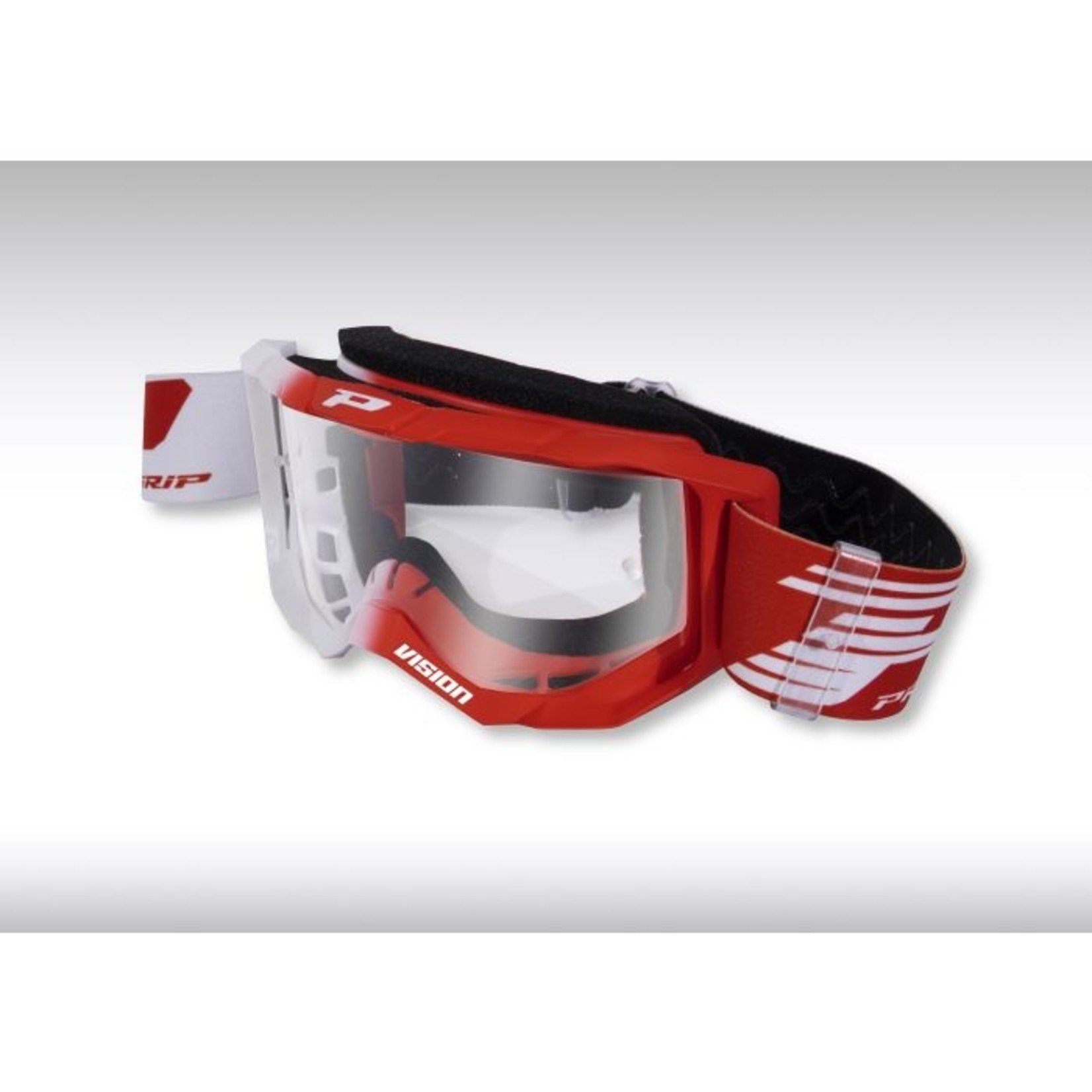 Progrip Progrip 3300 Vision Tear off Bril Wit/Rood - Heldere Lens