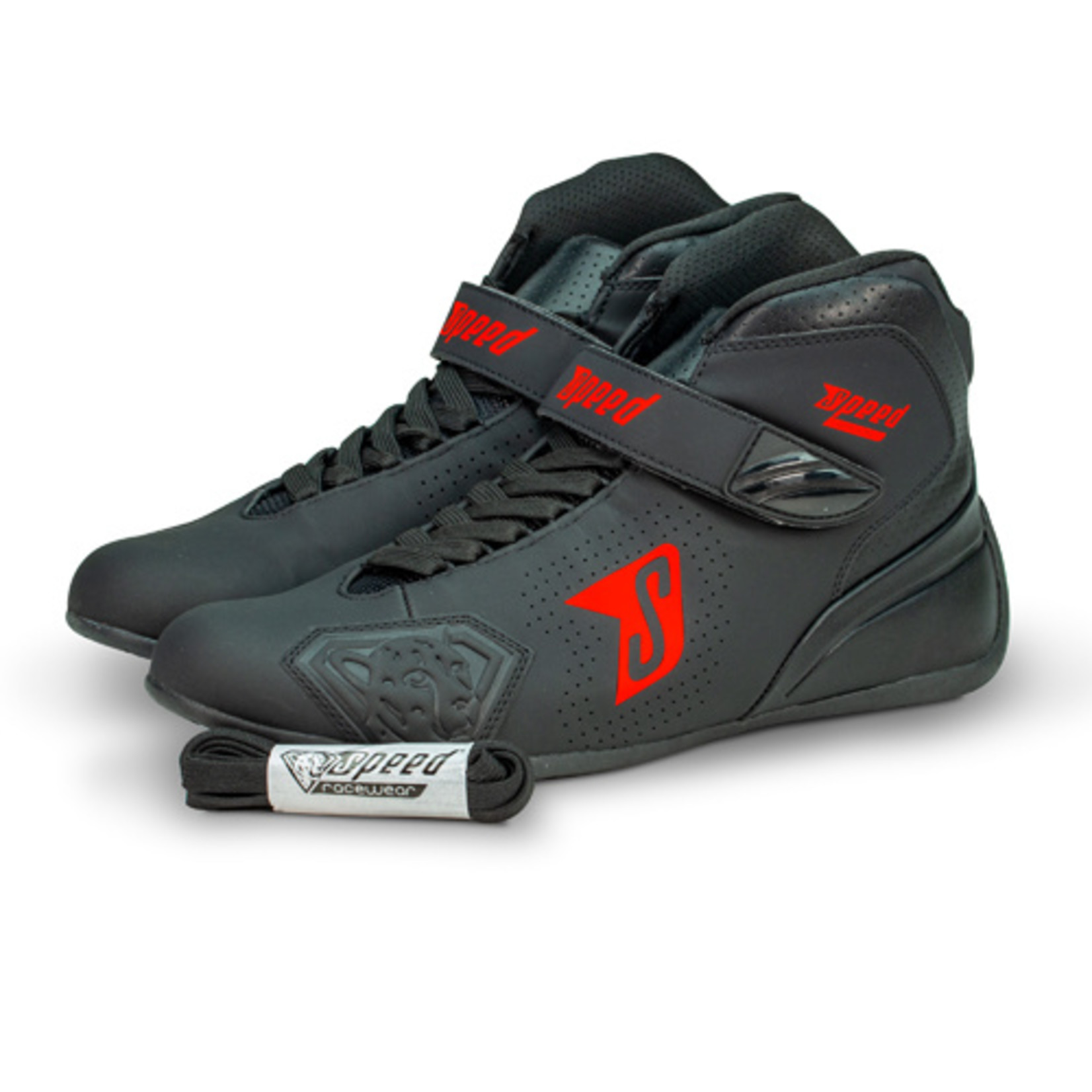 Speed Racewear Speed Rome KS-4 Schoenen - Zwart/Rood