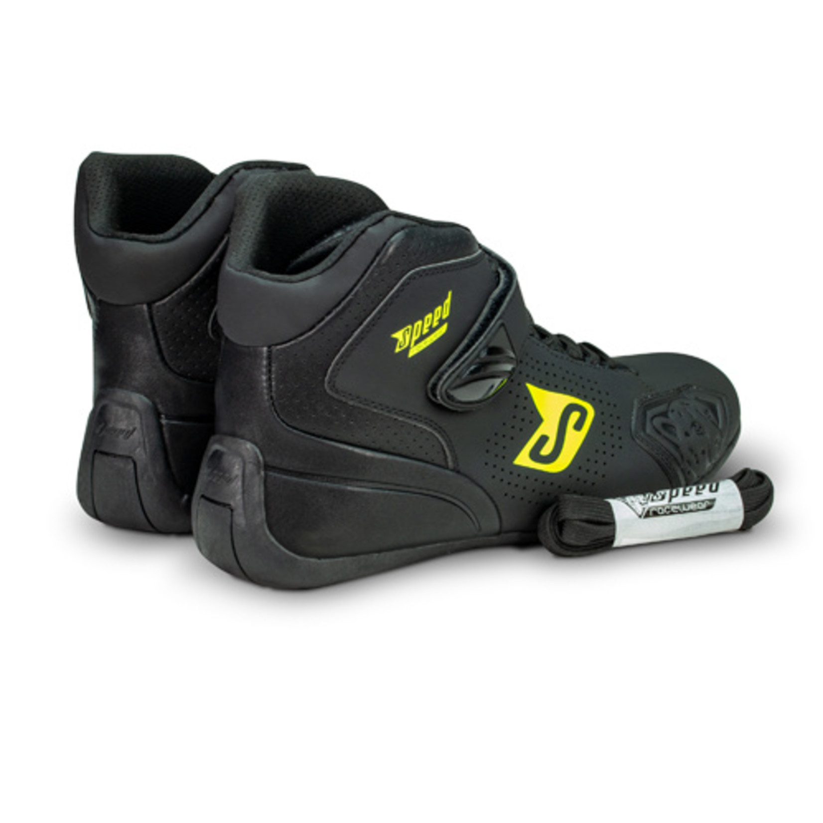 Speed Racewear Speed Rome KS-4 Schoenen - Zwart/Neon Geel