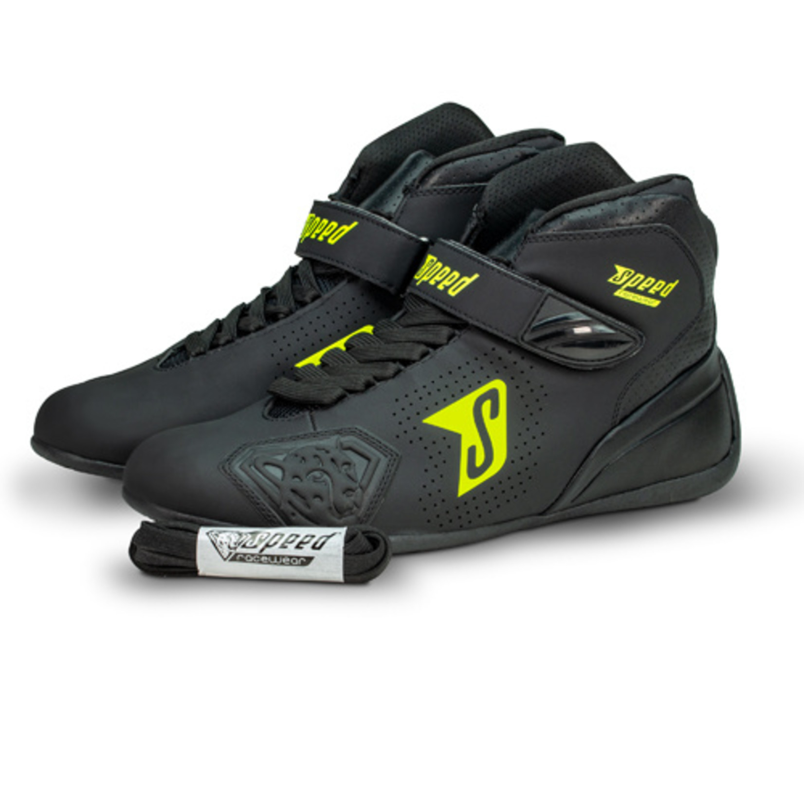 Speed Racewear Speed Rome KS-4 Schoenen - Zwart/Neon Geel