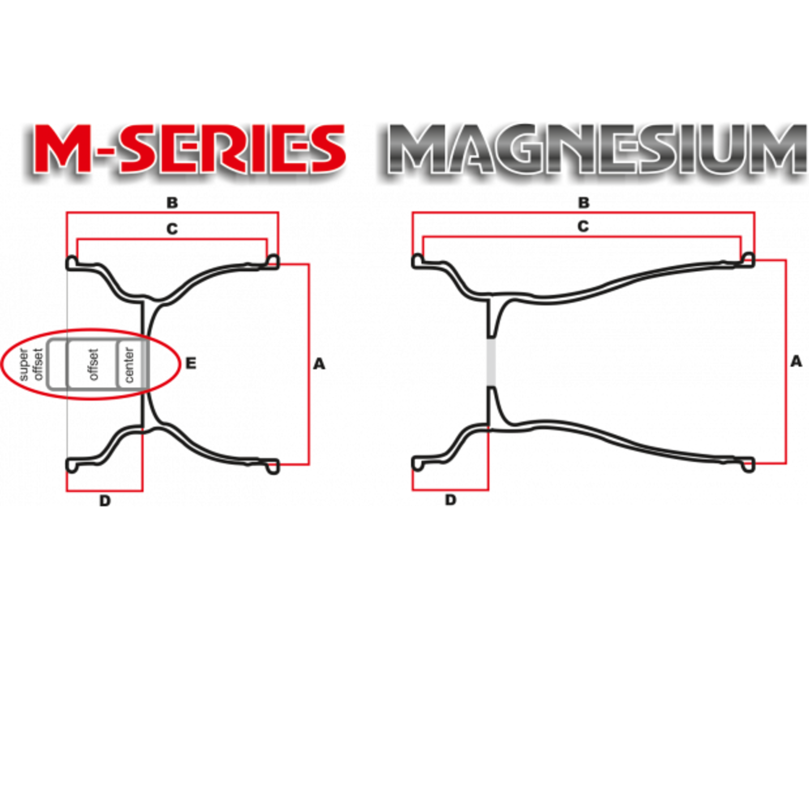DWT DWT magnesium Velgen M-SERIES 210MM 2ST