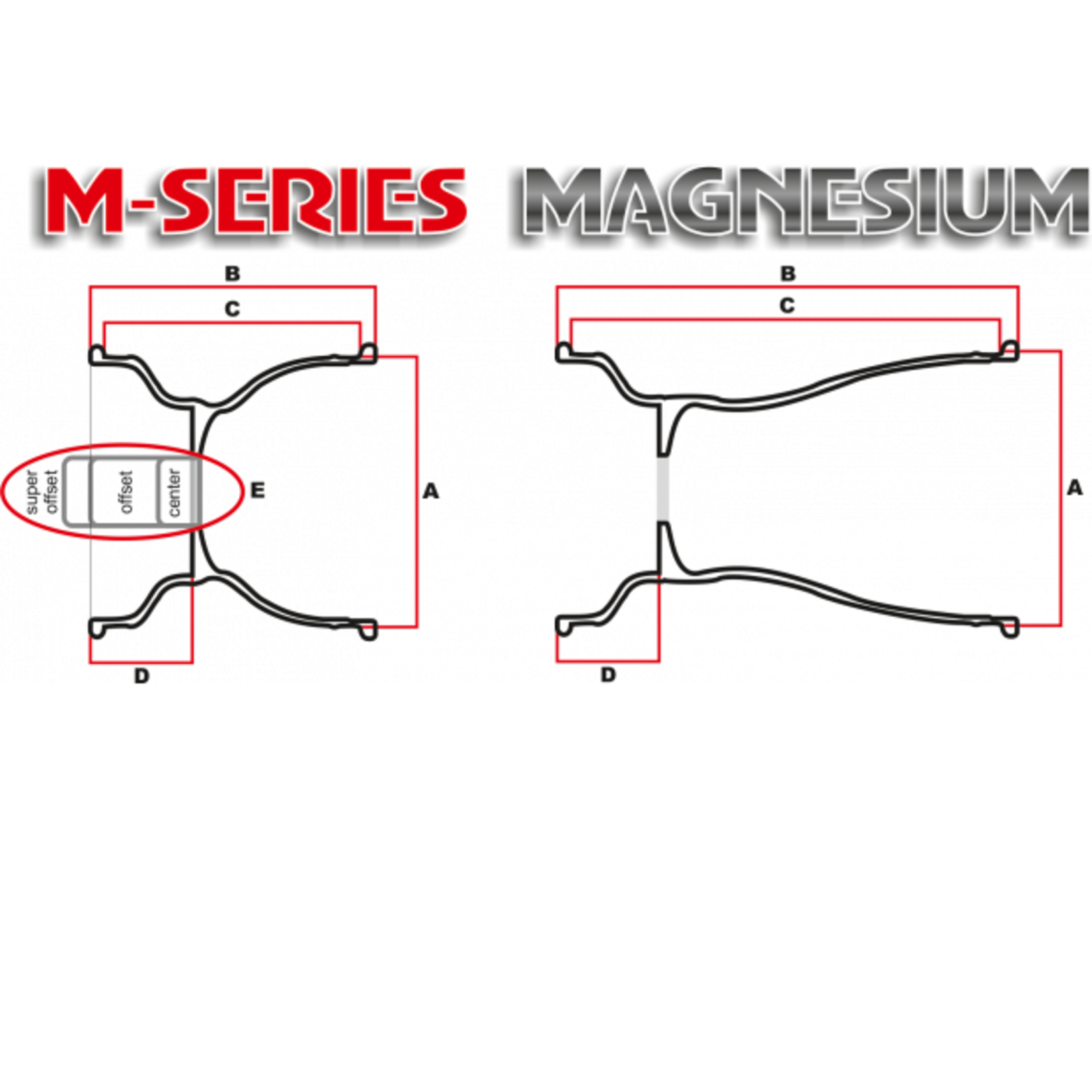 DWT DWT Magnesium Velgen M-SERIES 212MM 2ST