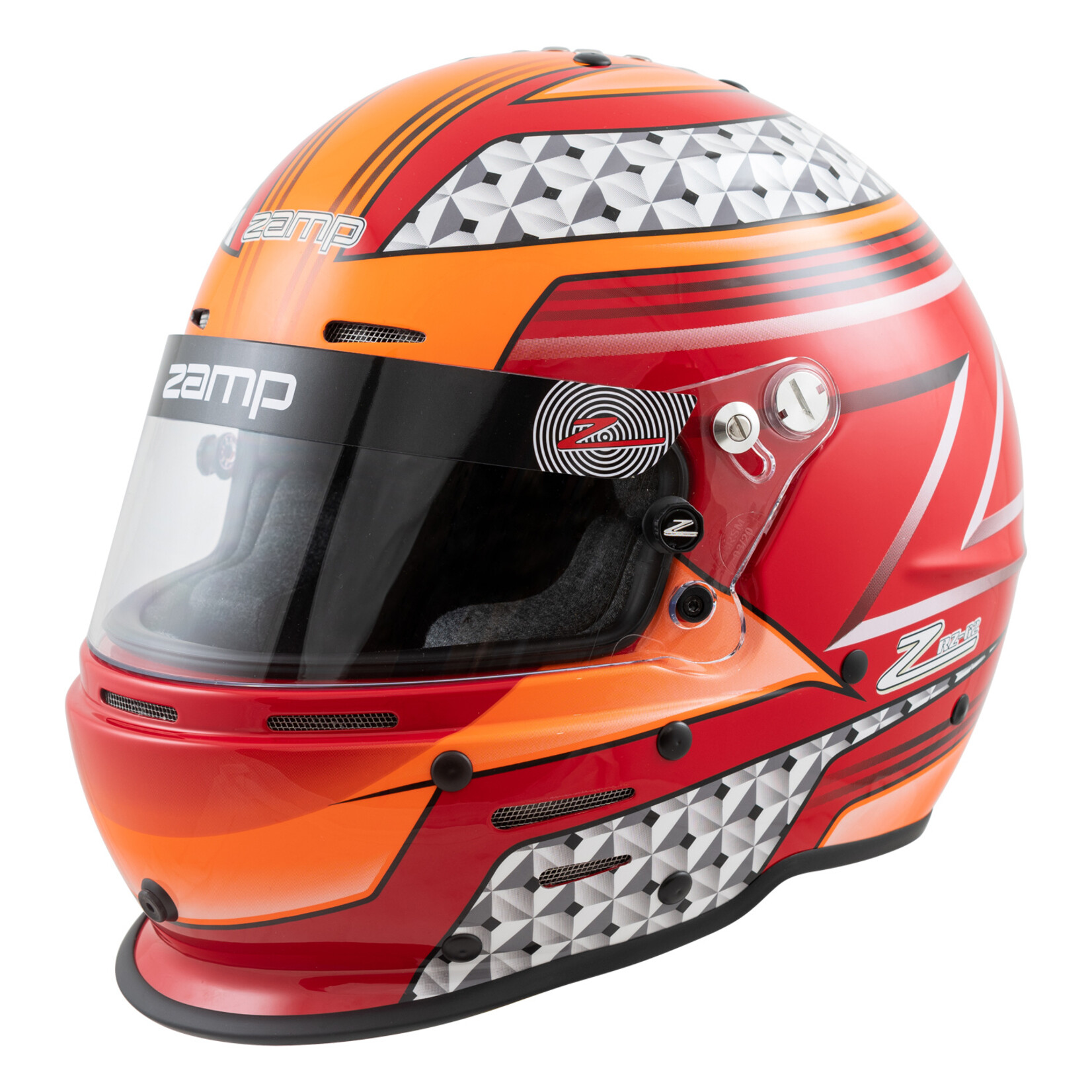 Zamp Zamp RZ-62 Helm Rood/Oranje Snell SA-2020