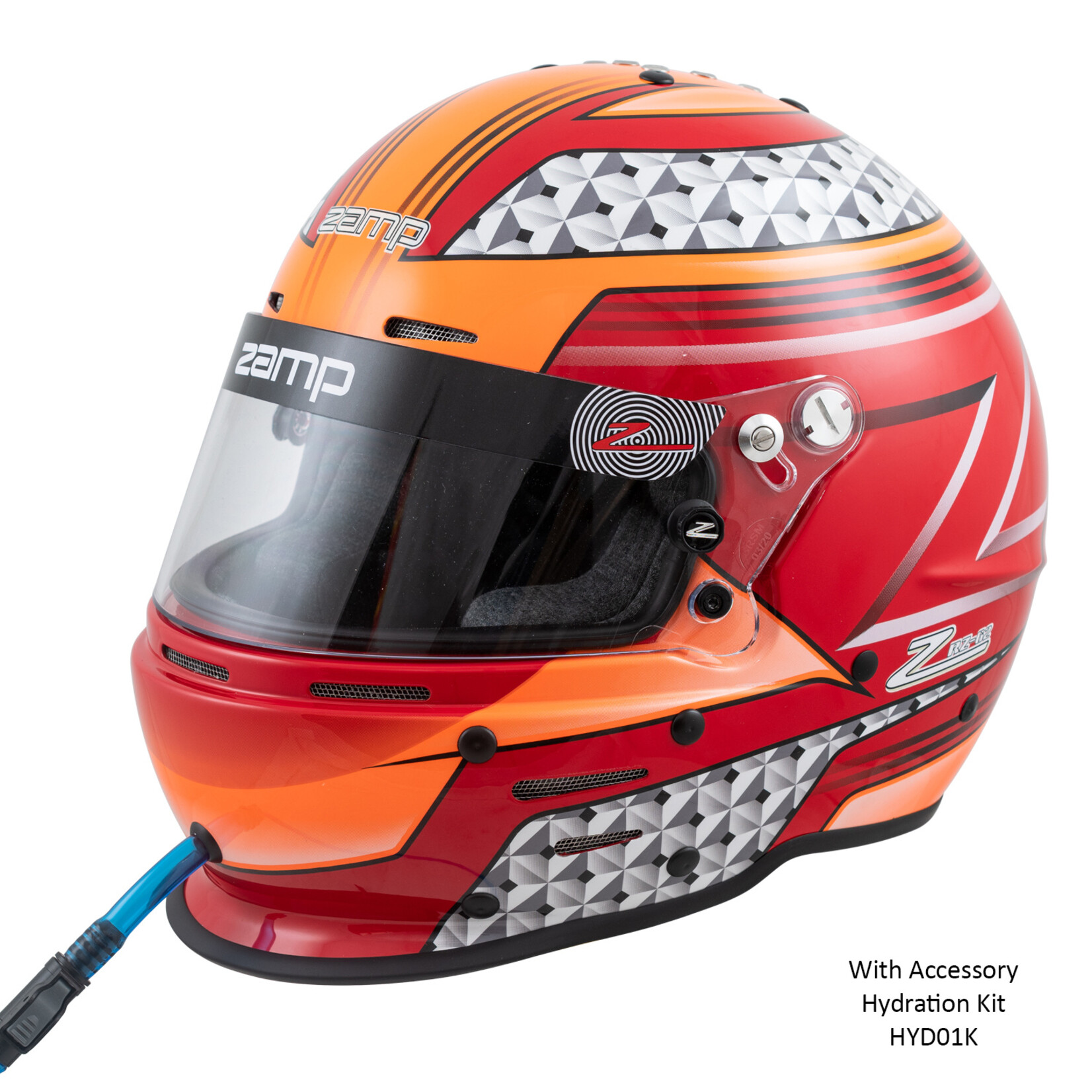 Zamp Zamp RZ-62 Helm Rood/Oranje Snell SA-2020