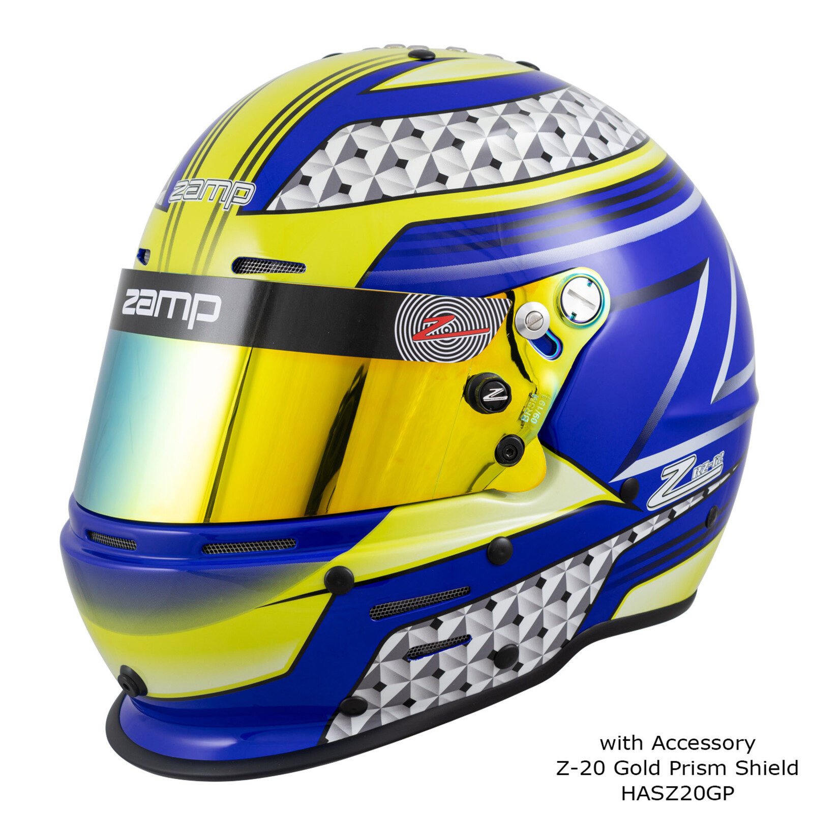 Zamp Zamp RZ-62 Helm Blauw/Groen Snell SA-2020