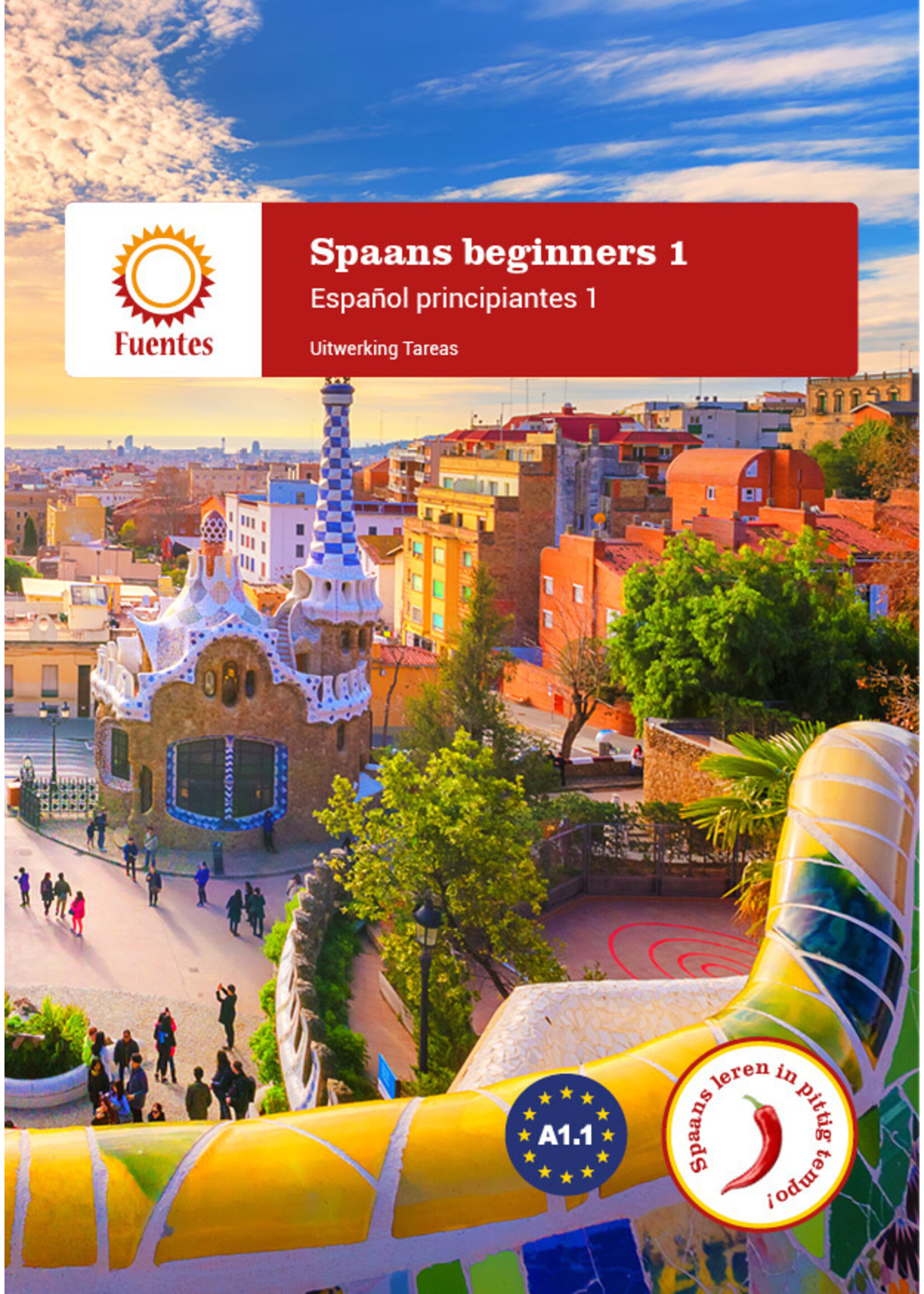 Spaans beginners 1 - lesboek  + boekje uitwerkingen + boekje '500 Spaanse werkwoorden'