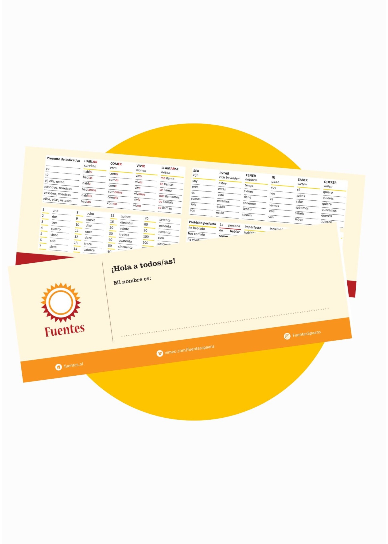 Fuentes naambordje (extra tegen betaling)