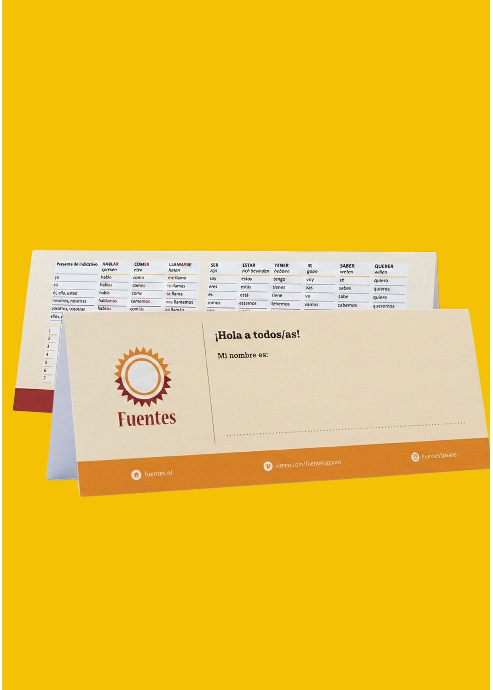 Fuentes naambordje (extra tegen betaling)