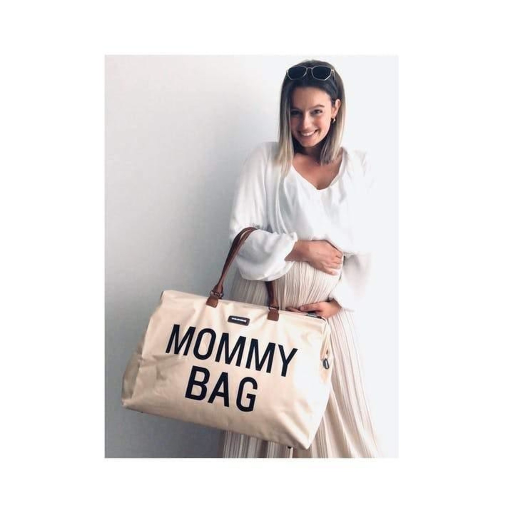 childhome Mommy bag teddy écru