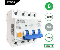 Aardlekautomaat 3p+n B16 30mA 6kA