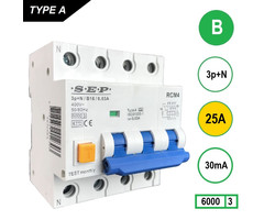Aardlekautomaat 3p+n B25 30mA 6kA