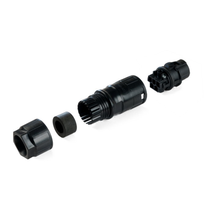 Female Fieldwireable connector 3P Q kabel