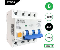 Aardlekautomaat 3p+n B40 30mA 6kA