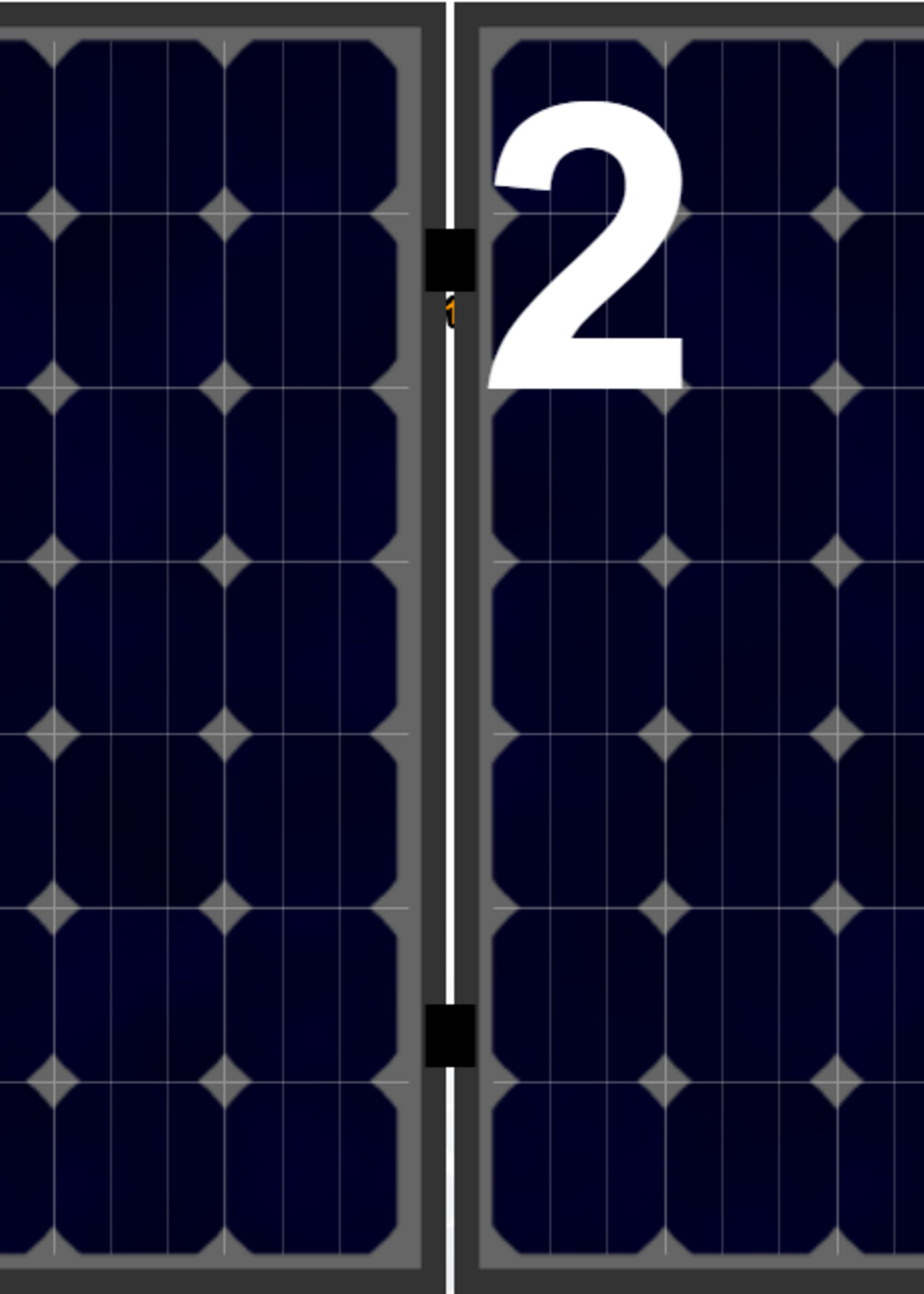 Set voor 2 panelen portrait (dakpannen)