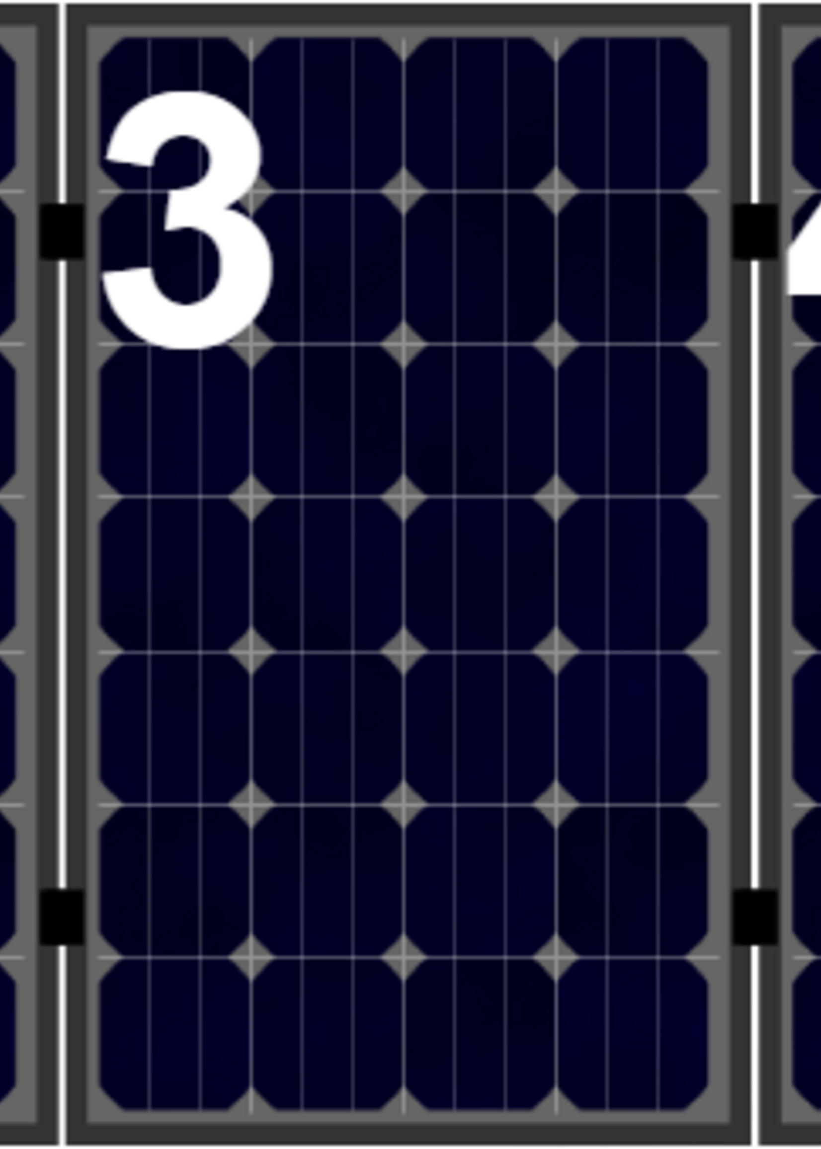 Set voor 5 panelen portrait (dakpannen)