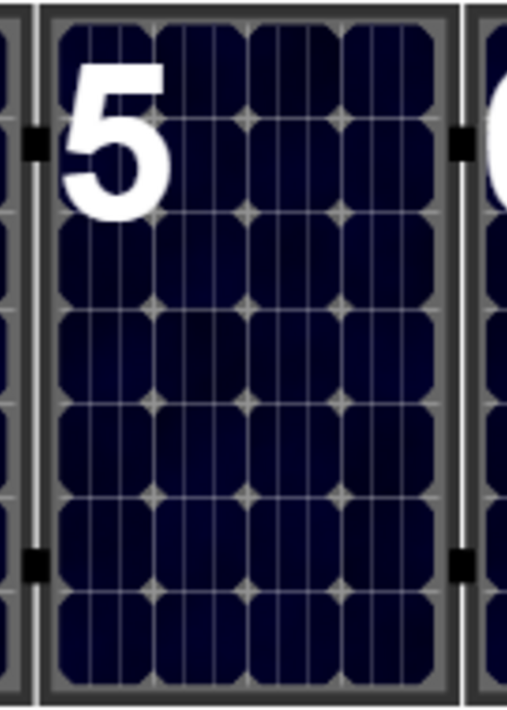 Set voor 9 panelen portrait (dakpannen)