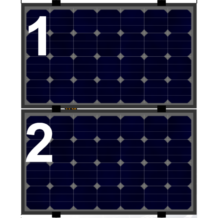 Set voor 2 panelen landscape (dakpannen)