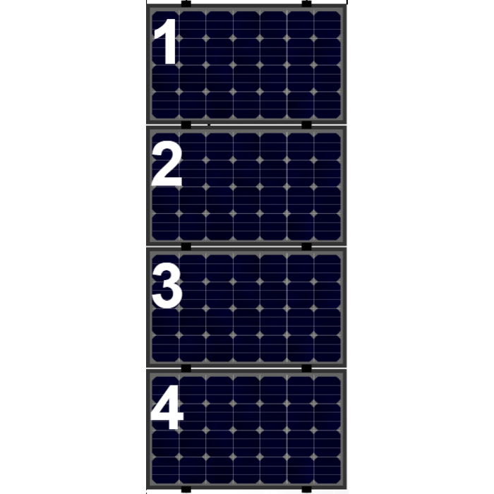 Set voor 4 panelen landscape (dakpannen)