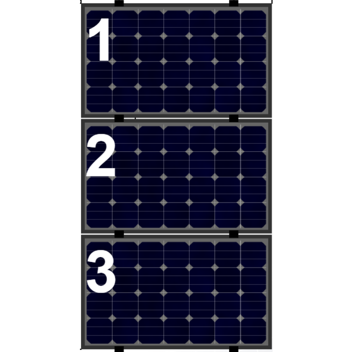 Set voor 3 panelen landscape (Staaldak)