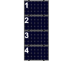 Set voor 4 panelen landscape (Staaldak)