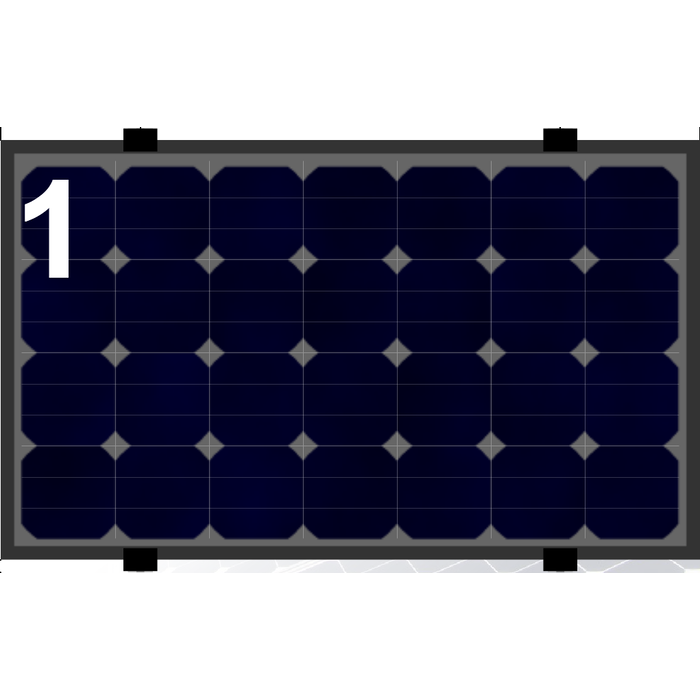 Set voor 1 paneel landscape (plat dak)