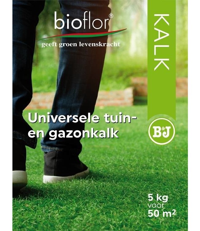 BioFlor 5 kilo kalk korrels voor 50 m2 tuin en gazonkalk