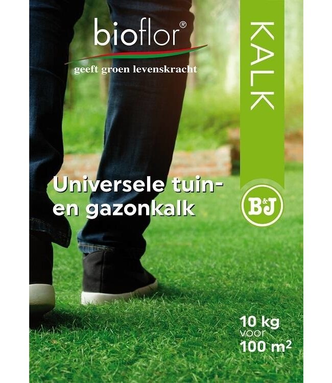 BioFlor 10 kilo kalk korrels voor 100 m2 tuin en gazonkalk