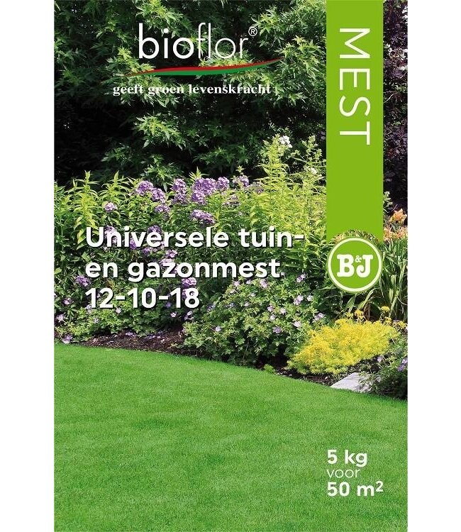 BioFlor 5 tuin en gazonmest voor 50 m2 12N-10P-18K