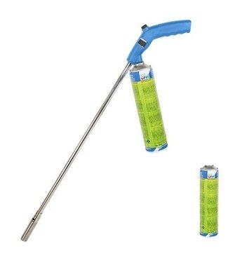 CFH PZ9500 Deluxe gas onkruidbrander met Piezo ontsteking met een gasfles