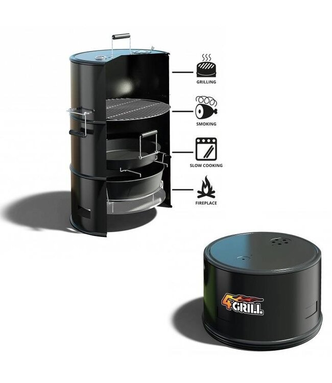 Batavia 4GRILL 4 in 1 olievat barbecue | Grill | Roken | Haard