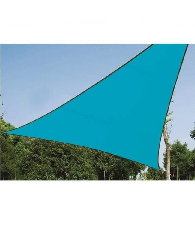 Perel Schaduwdoek driehoek 3.6 x 3.6 x 3.6 hemelsblauw zonnezeil