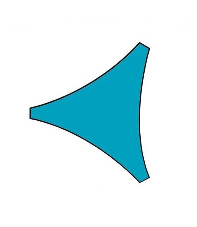 Perel Schaduwdoek driehoek 3.6 x 3.6 x 3.6 hemelsblauw zonnezeil