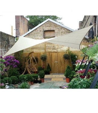 Perel Schaduwdoek vierkant 3.6 x 3.6 Creme zonnezeil