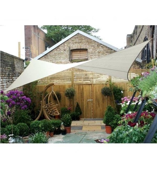 Perel Schaduwdoek vierkant 3.6 x 3.6 Creme zonnezeil