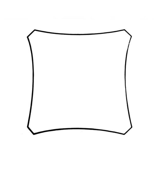 Perel Schaduwdoek vierkant 3.6 x 3.6 Creme zonnezeil