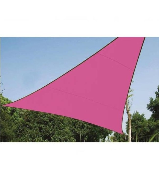 Perel Schaduwdoek driehoek 3.6 x 3.6 x 3.6 fuchsia | Roze zonnezeil