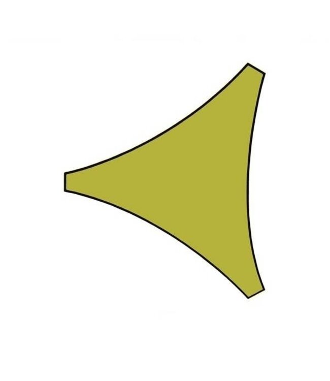 Perel Schaduwdoek driehoek 3.6 x 3.6 x 3.6 licht groen zonnezeil