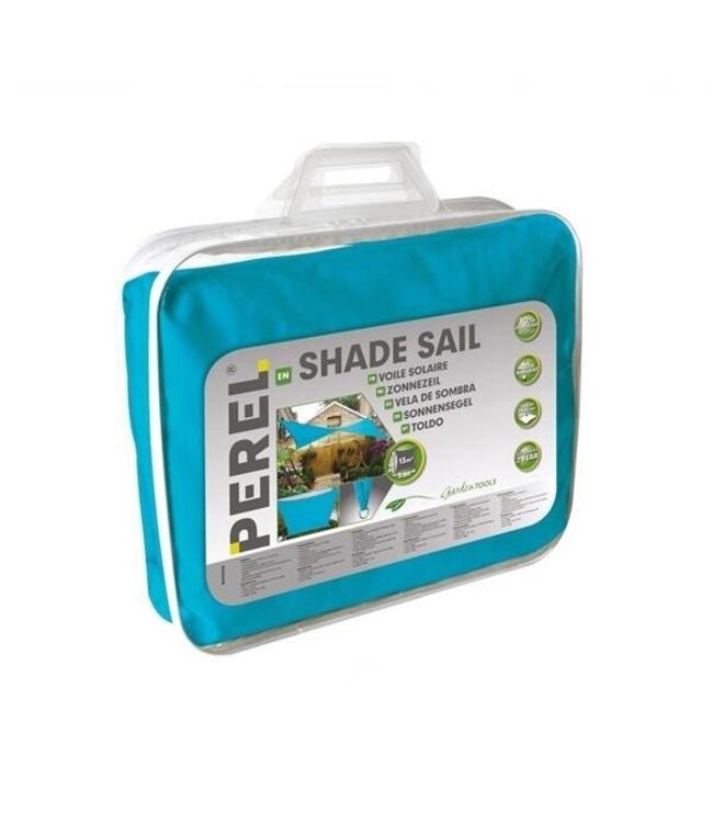 Perel Schaduwdoek vierkant 3.6 x 3.6 Hemelsblauw zonnezeil