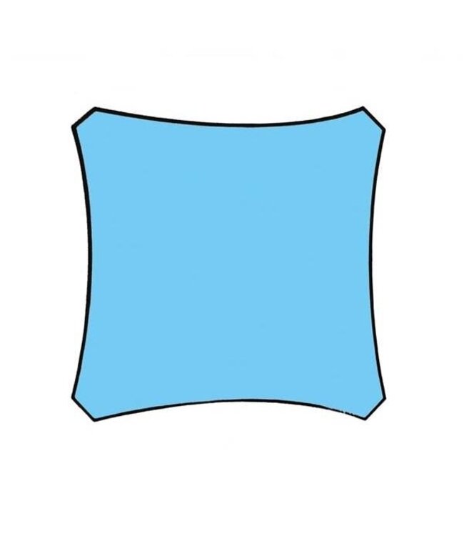Perel Schaduwdoek vierkant 3.6 x 3.6 Hemelsblauw zonnezeil