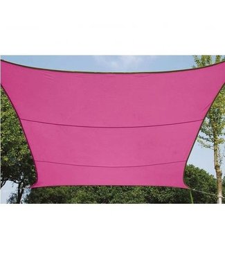 Perel Schaduwdoek vierkant 3.6 x 3.6 Fuchsia zonnezeil