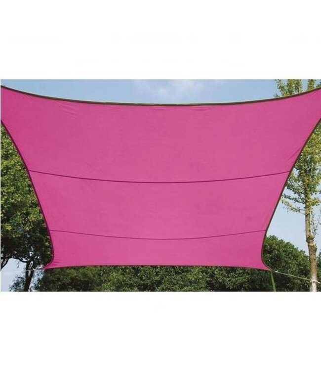 Perel Schaduwdoek vierkant 3.6 x 3.6 Fuchsia zonnezeil