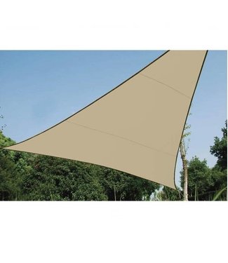 Perel Schaduwdoek driehoek 3.6 x 3.6 x 3.6 Champagne waterdoorlatend zonnezeil