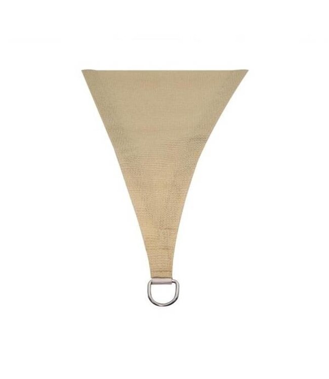 Perel Schaduwdoek driehoek 3.6 x 3.6 x 3.6 Champagne waterdoorlatend zonnezeil