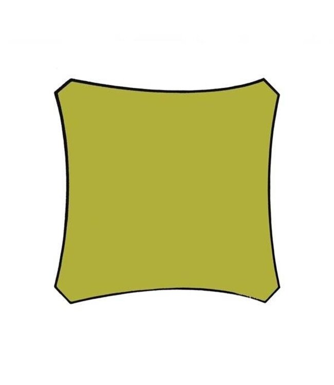 Perel Schaduwdoek vierkant 3.6 x 3.6 lichtgroen zonnezeil