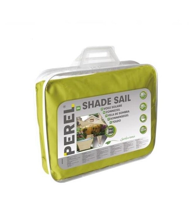 Perel Schaduwdoek vierkant 3.6 x 3.6 lichtgroen zonnezeil